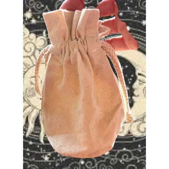 Drawstring Jewelry Pouch Good Mojo Co Sun Face Crystals Stash Bag Cotton - Picture 7 of 12